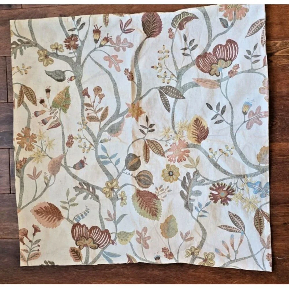 West Elm Euro Cotton Pillow Sham 26” X 26” Floral Sarita Handa Pattern New